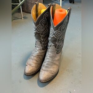 Gray Tony Lama Elephant Cowboy boots 11D